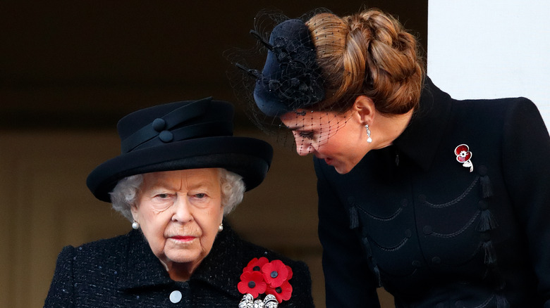 Kate Middleton with Queen Elizabeth II