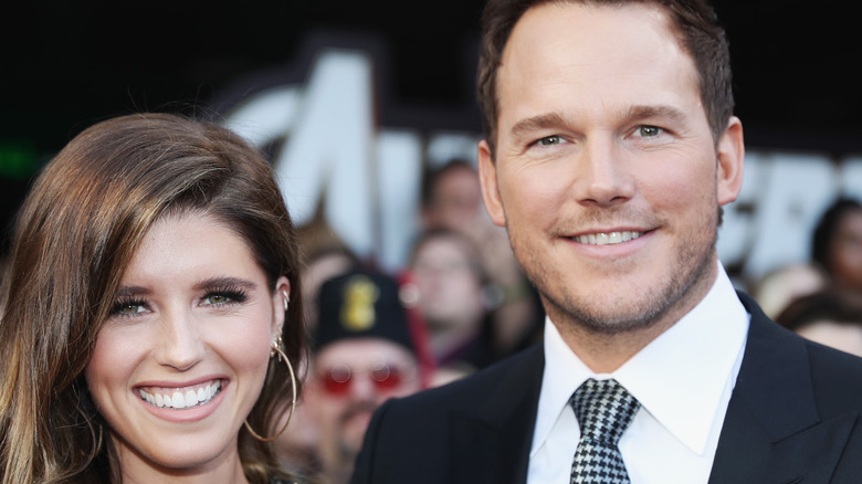 Katherine Schwarzenegger and Chris Pratt on red carpet