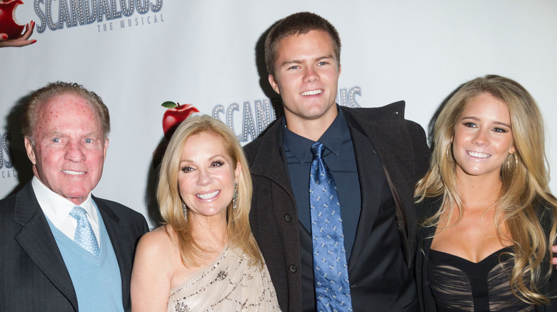 Frank, Kathie Lee, Cody, and Cassidy Gifford posing in 2012