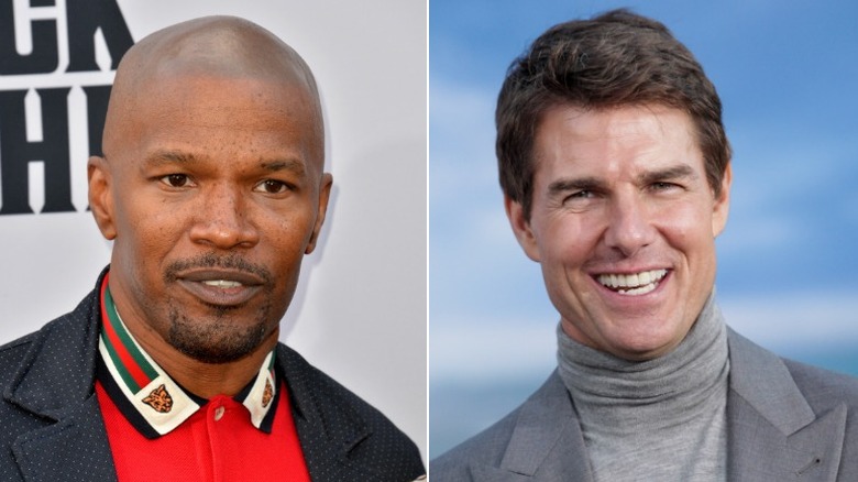 Jamie Foxx; Tom Cruise smiling