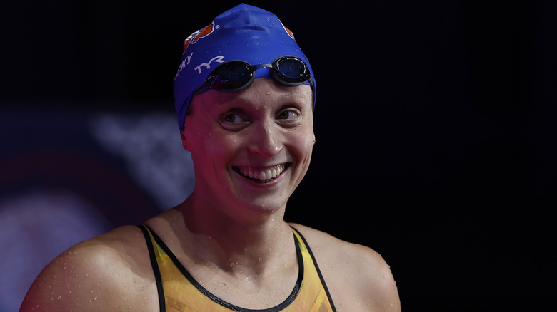 Katie Ledecky swim cap goggles