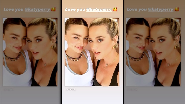 Katy Perry and Miranda Kerr on Instagram