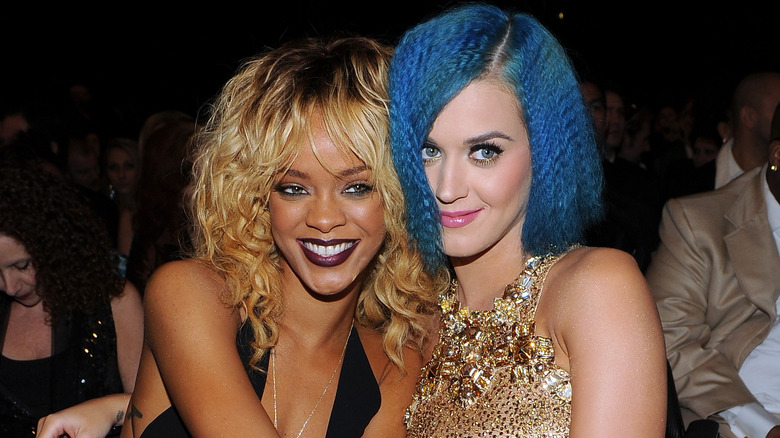 Rihanna and Katy Perry smiling