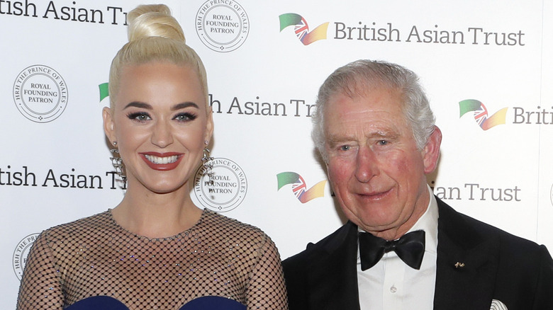 Katy Perry, King Charles III smiling