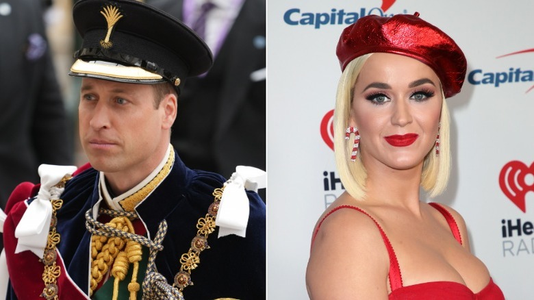 Prince William, Katy Perry wearing hats