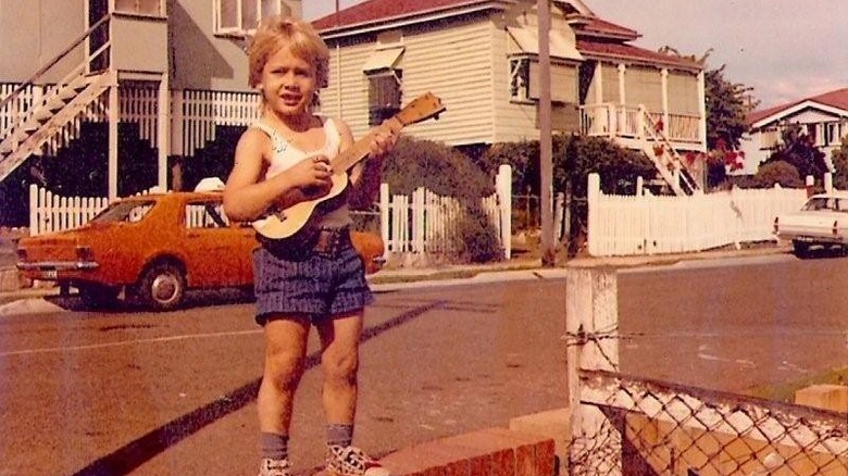 4-year-old Keith Urban with ukulele