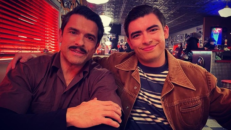 Mark and Michael Consuelos in booth