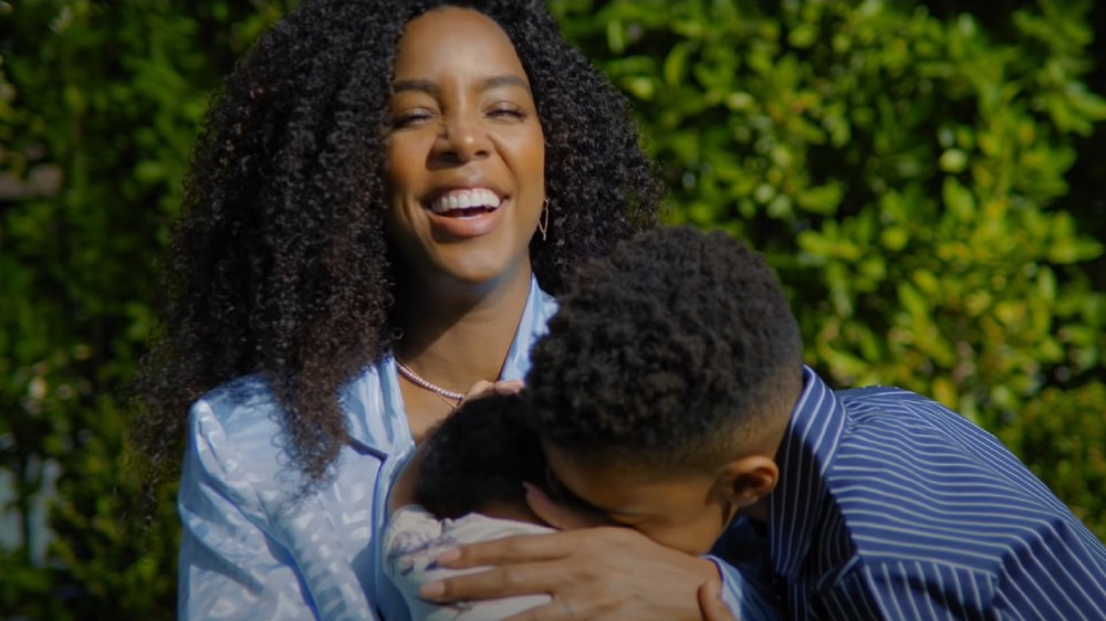 Kelly Rowland with her sons, Noah and Titan