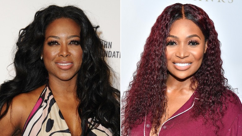 Kenya Moore smiling, Marlo Hampton red hair