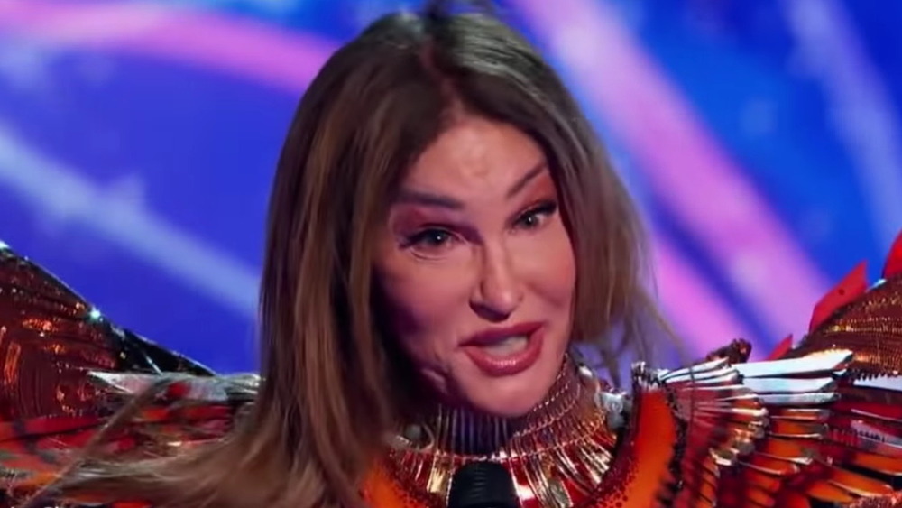 Caitlyn Jenner performing on 'The Masked Singer'