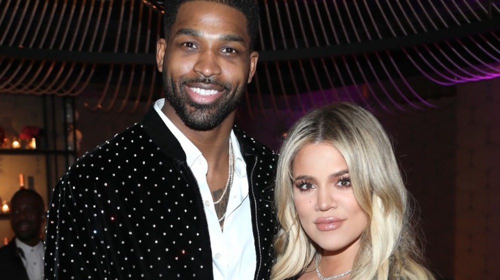 Tristan Thompson and Khloe Kardashian attend the Klutch Sports Group "More Than A Game" Dinner Presented by Remy Martin at Beauty & Essex on February 17, 2018