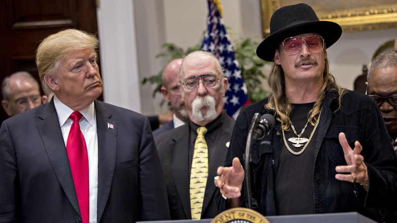 Donald Trump and Kid Rock at a signing ceremony for H.R. 1551