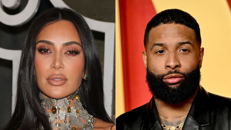 Kim Kardashian and Odell Beckham Jr. side by side