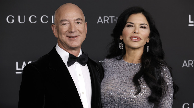 Jeff Bezos and Lauren Sanchez on the red carpet