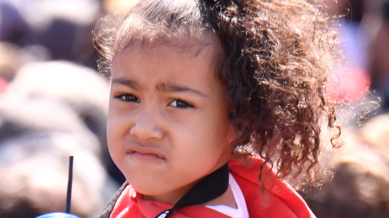 North West looking disgruntled