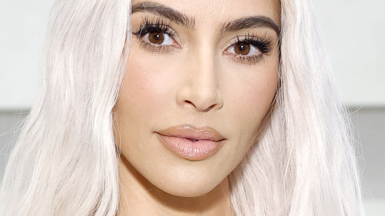 Kim Kardashian platinum blonde hair