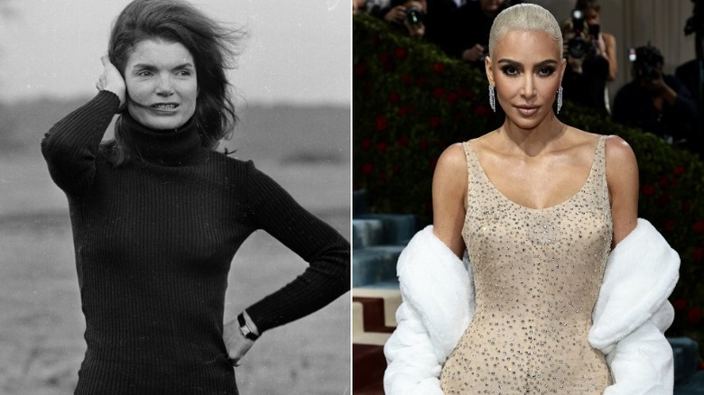 Jackie Kennedy, Kim Kardashian posing