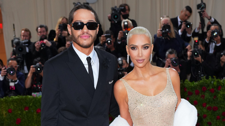 Pete Davidson with Kim Kardashian at Met