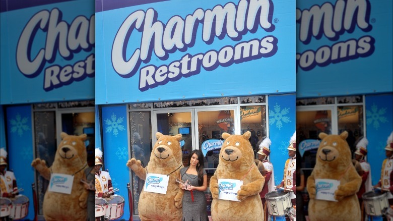 Kim Kardashian with Charmin bears