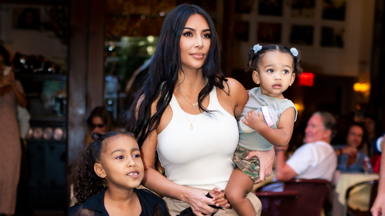 Kim Kardashian with kids