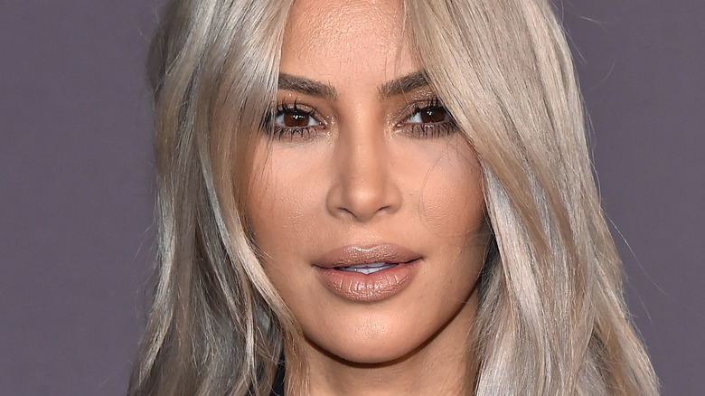 Kim Kardashian white blonde hair