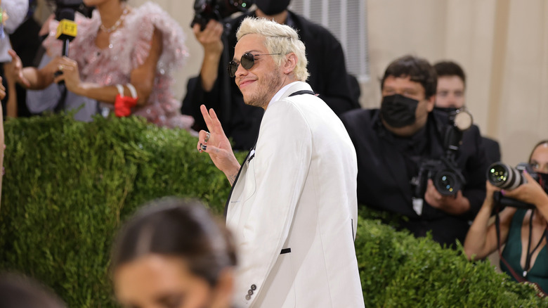 Pete Davidson in white at Met Gala