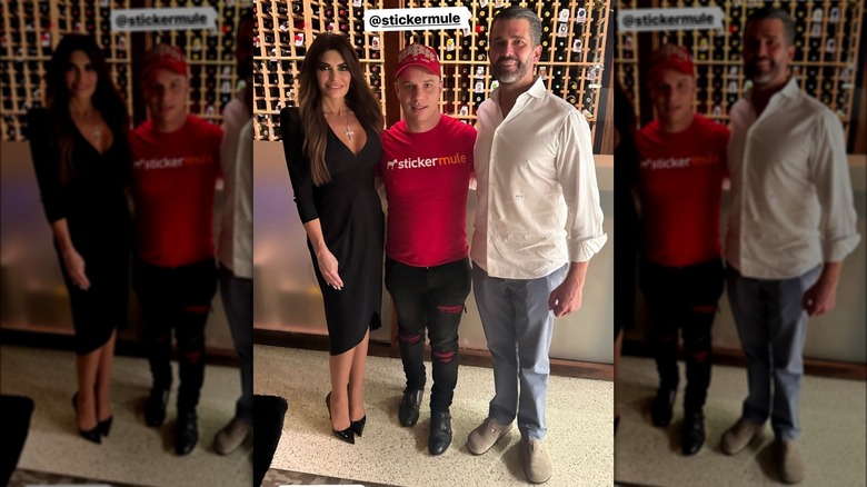 Kimberly Guilfoyle, Donald Trump Jr. posing with Anthony Constantino