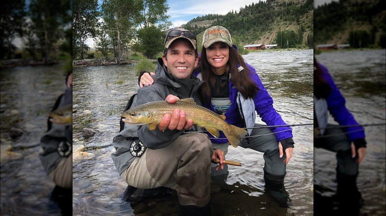 Donald Trump Jr., Kimberly Guilfoyle posing with fish