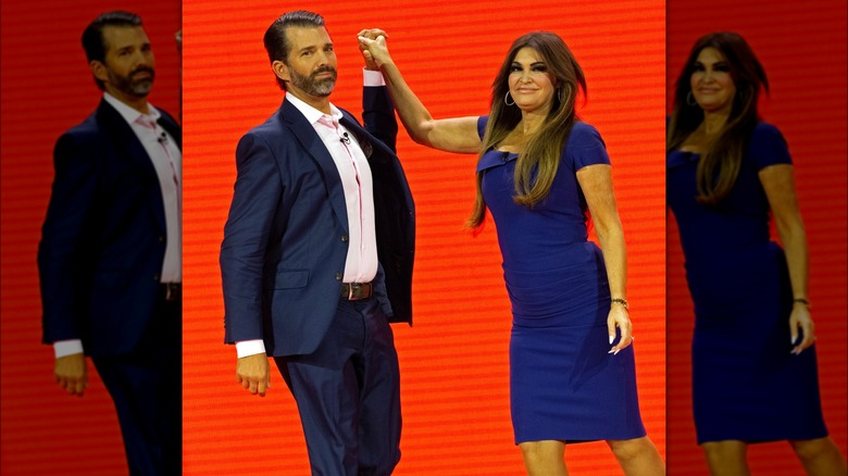 Donald Trump Jr., Kimberly Guilfoyle holding hands