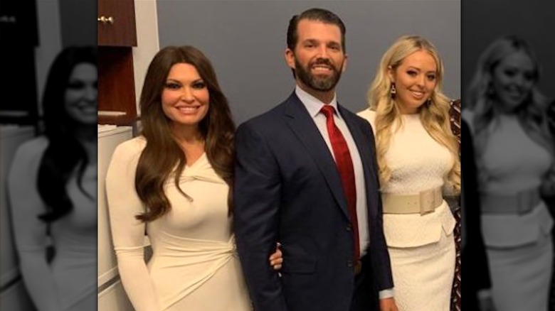 Kimberly Guilfoyle with Donald Jr and Tiffany Trump