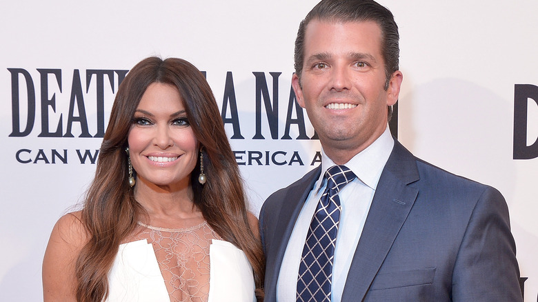 Kimberly Guilfoyle and Donald Jr. posing