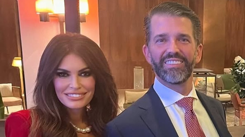 Kimberly Guilfoyle and Donald Trump Jr. smiling