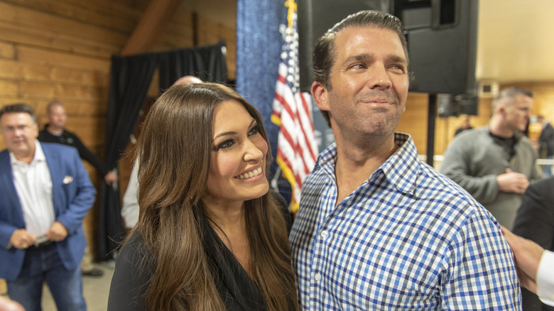 Kimberly Guilfoyle and Donald Trump Jr. at the Montana Republican Convention in 2018