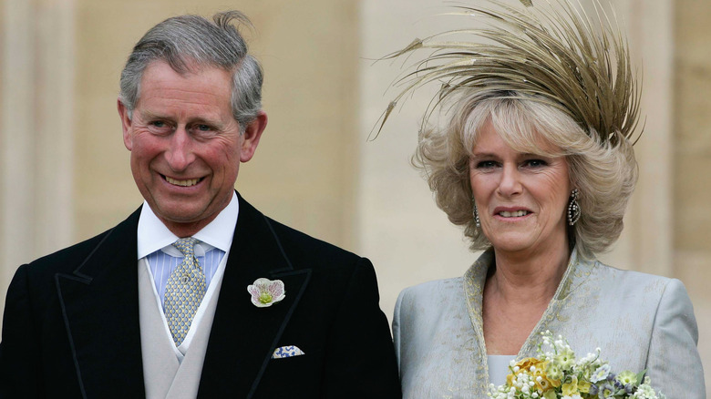 King Charles and Camilla smiling