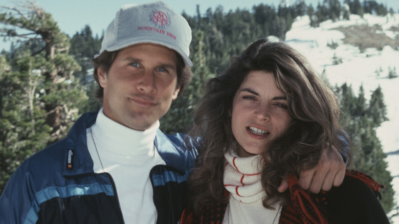 Parker Stevenson with his arm around Kirstie Alley