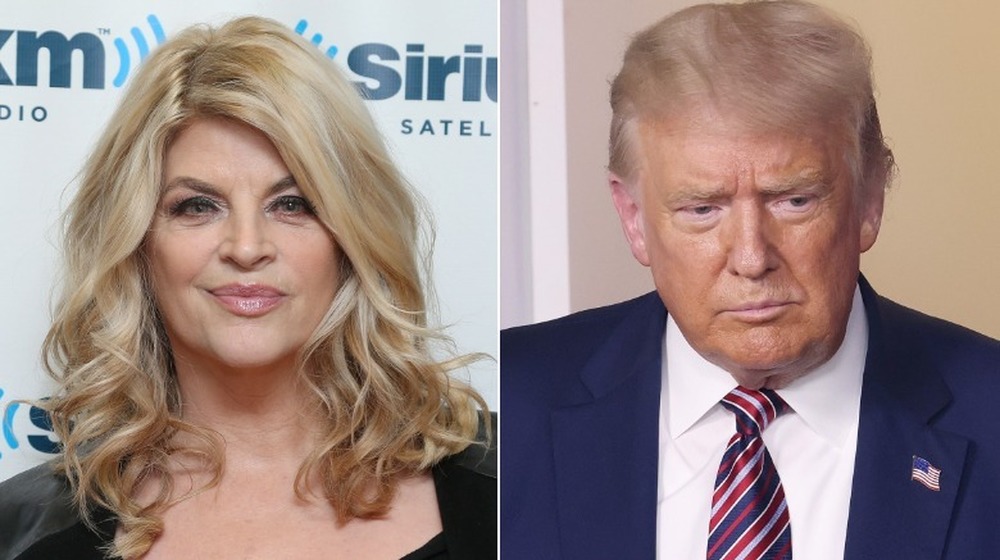 Kirstie Alley and Donald Trump side-by-side