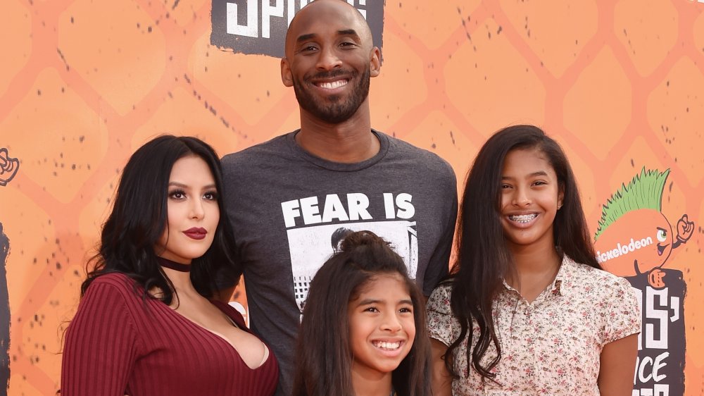 Vanessa and Kobe Bryant with their eldest daughters