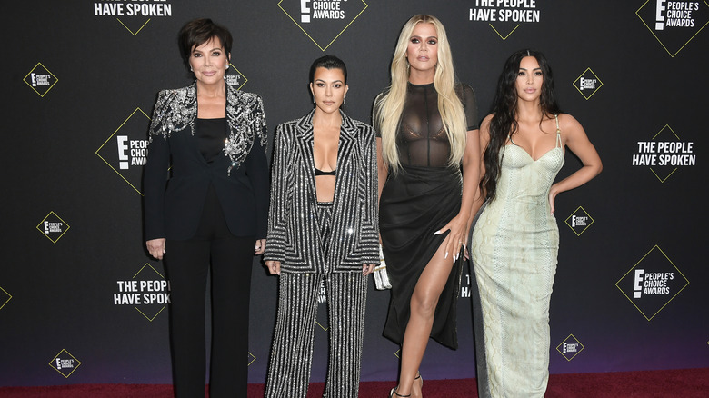 Kris Jenner, Kourtney Kardashian, Khloé Kardashian and Kim Kardashian attending the 2019 E! People's Choice Awards