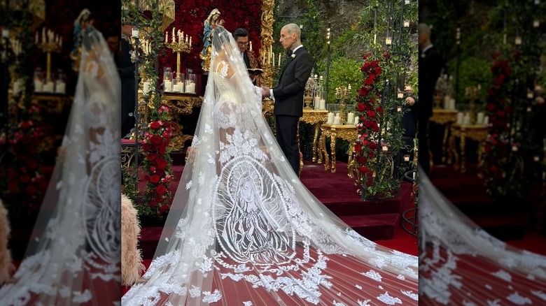 Kourtney Kardashian and Travis Barker at their wedding