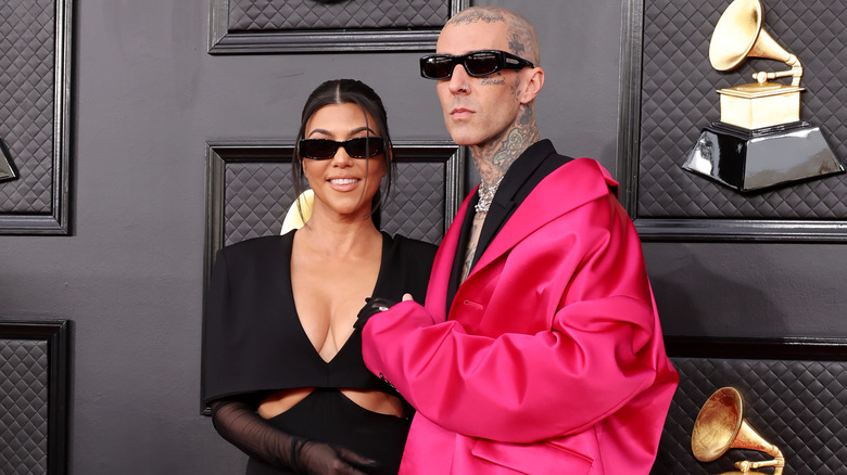 Kourtney Kardashian and Travis Barker at the Grammys