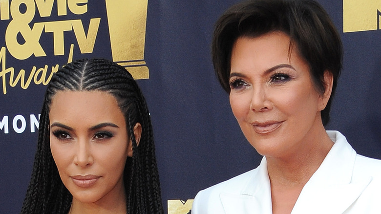 Kim Kardashian with mother Kris Jenner