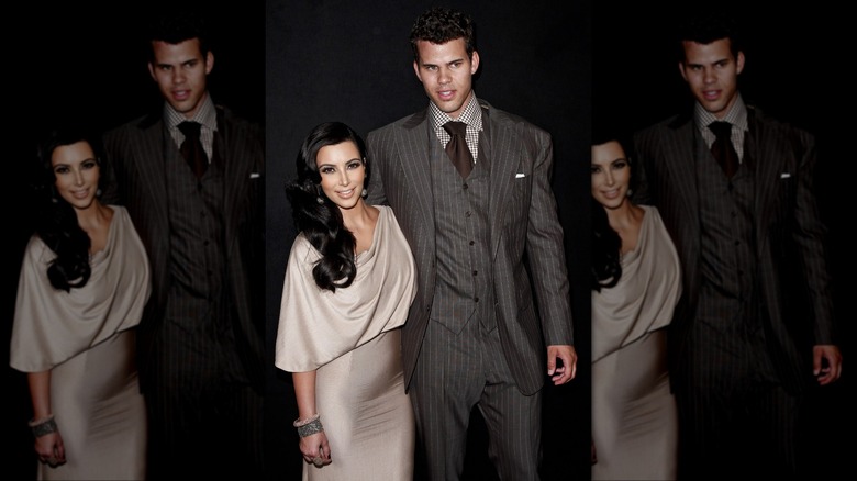 Kim Kardashian and Kris Humphries posing