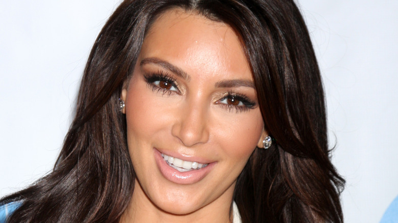 Kim Kardashian smiling