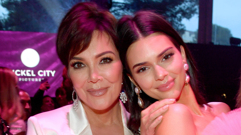 Kris Jenner and Kendall Jenner smiling