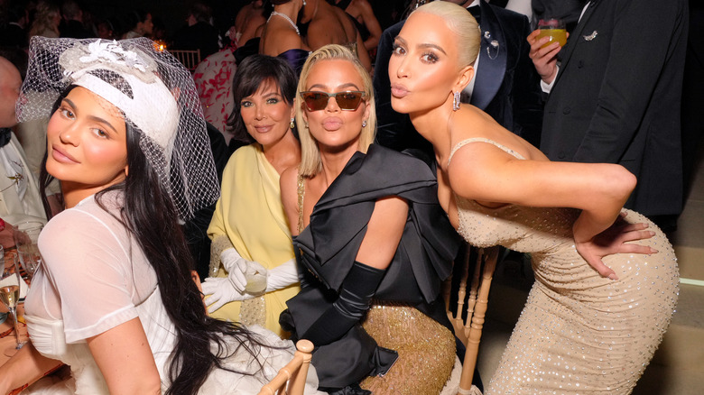 Kris Jenner with her daughters at the Met Gala