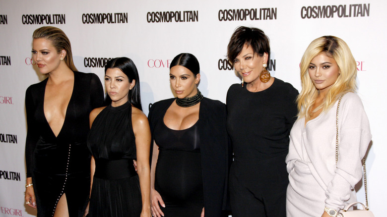 Kris Jenner poses with her kids 