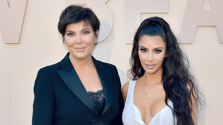 Kris Jenner and Kim Kardashian smiling