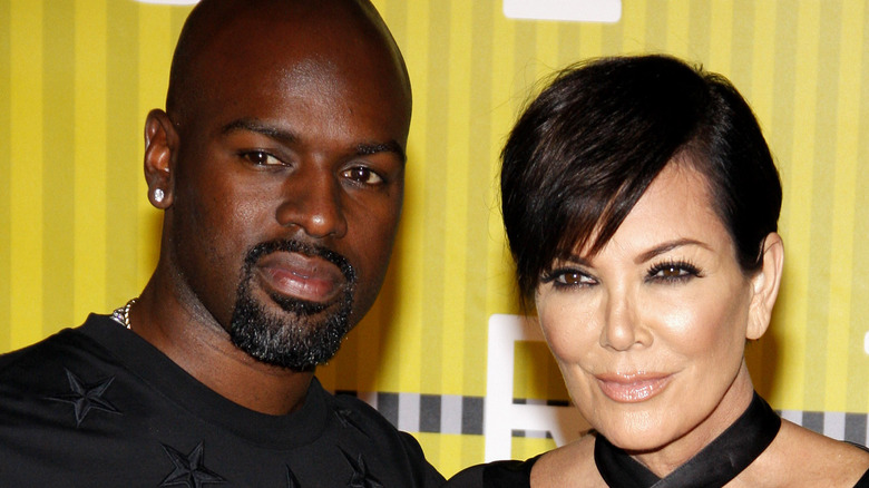 Corey Gamble and Kris Jenner smiling 