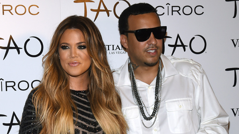 Khloe Kardashian and French Montana arrive at the Tao Nightclub