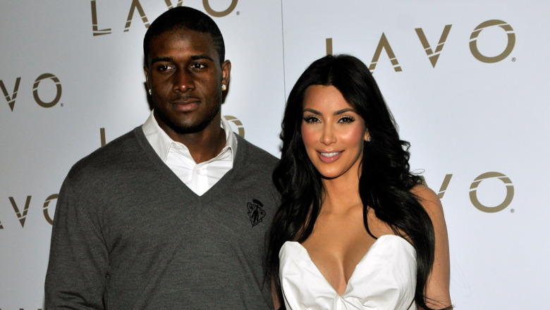 Reggie Bush and Kim Kardashian arrive at the "Queen of Hearts" ball 